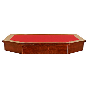 Подиум под трон "Вятский", цвет "кипарис", 122х115х15 см (красная ткань)