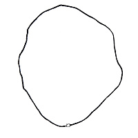 Гайтан шелковый черный, крученый (замок карабин), 60 см, 1 шт., У-1255