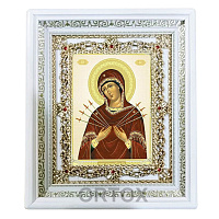 Икона Божией Матери "Семистрельная", 24х28 см, багетная рамка