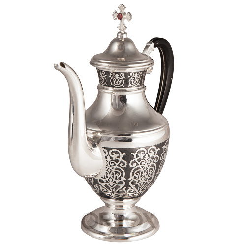 Чайник для теплоты из латуни в серебрении, высота 25 см, 0,7 л фото 3