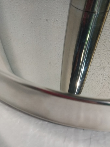 Столбик ограждения солеи металлический, 32х91 см, цвет "под серебро", У-1076 фото 7