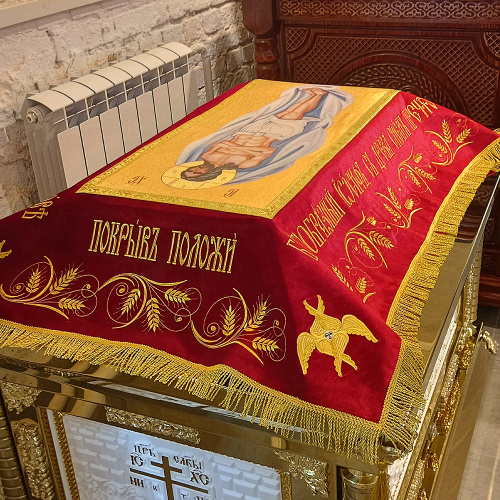 Плащаница Спасителя, бархат, 124х84 см фото 6
