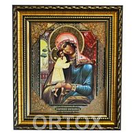 Икона Божией Матери "Взыскание погибших", 10х12 см, багетная рамка