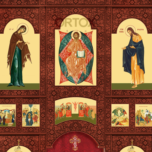 Иконостас "Суздальский" четырехъярусный, цвет "кипарис", 608х637х25,4 см фото 8