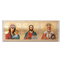 Икона в машину, триптих, пластик, 11х4 см