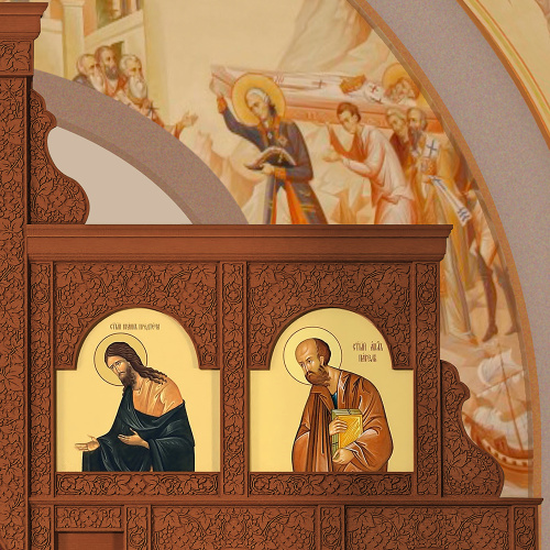 Иконостас "Суздальский" двухъярусный (Алтайский край), светлый, 531х482,7х20,8 фото 5