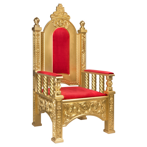 Архиерейский трон "Ярославский", цвет "золото", 78х72х160 см