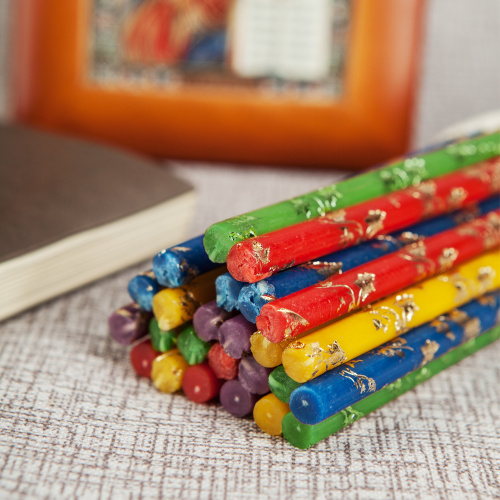 Свечи золоченые "Лоза", разноцветные, 25 шт. фото 6 Свечи золоченые "Лоза", разноцветные, 25 шт. фото 6