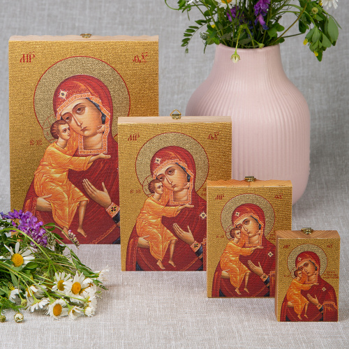 Икона Божией Матери "Феодоровская" на деревянной основе, на холсте с золочением фото 7