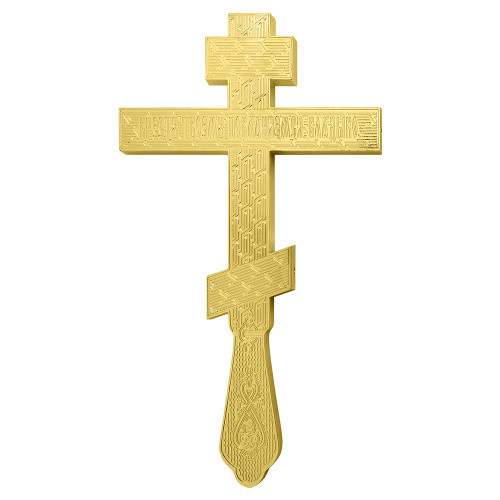 Крест напрестольный, цинковый сплав, зеленая эмаль, камни, 14,5х26 см фото 8