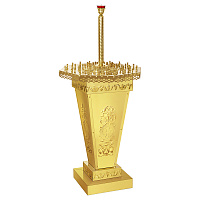 Подсвечник напольный "Иерусалимский" на 72 свечи, чеканка, высота 172 см
