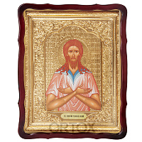 Икона большая храмовая преподобного Алексия, человека Божия, фигурная рама