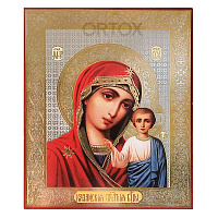 Икона Божией Матери "Казанская", 17х26 см (бумага, УФ-лак)