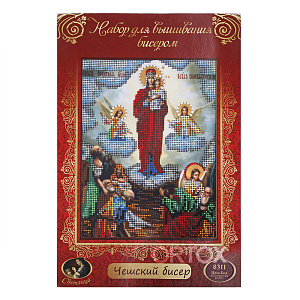 Набор для вышивания бисером "Икона Божией Матери "Всех скорбящих радость", 19х24 см (набор)