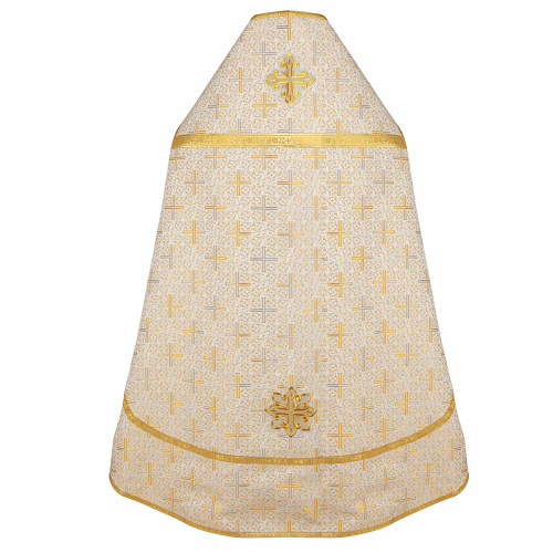 Иерейское облачение, парча "Афон", белое с золотом фото 3