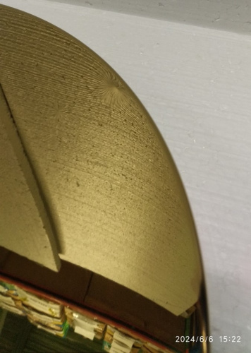 Столбик ограждения солеи металлический с шаром, 32х94 см, цвет "под золото", У-1218 фото 7