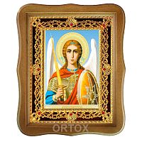Икона Архангела Михаила, 22х27 см, фигурная багетная рамка