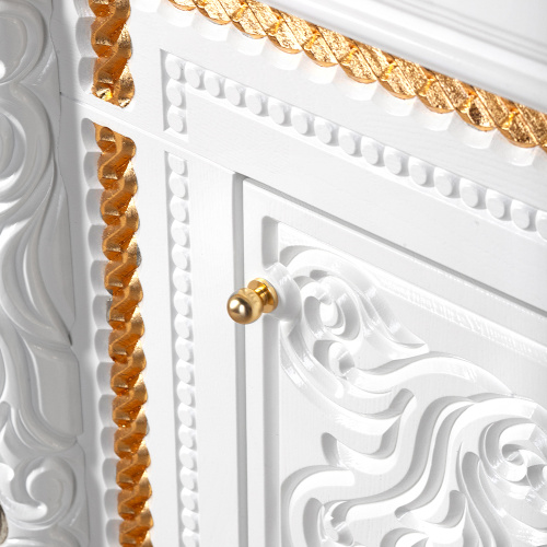 Жертвенник "Вологодский" белый с золотом (поталь) фото 7 Жертвенник "Вологодский" белый с золотом (поталь) фото 7