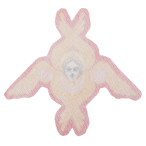 Херувим пришивной красный с золотом, 12,5х11 см фото 2