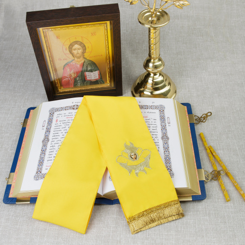 Закладка для Евангелия с вышитым херувимом, 150х13 см фото 15