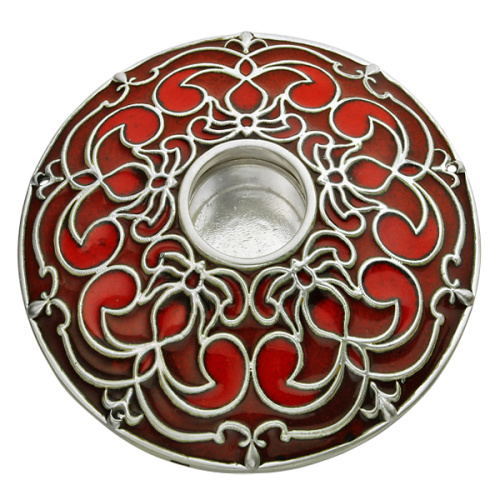 Мощевик накладной серебряный с эмалью, 75/20 мм фото 2 Мощевик накладной серебряный с эмалью, 75/20 мм фото 2