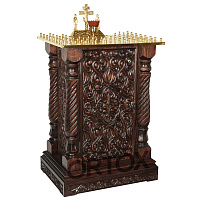 Панихидный стол на 70 свечей "Костромской" темный, 70х50х97 см