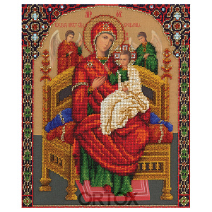 Набор для вышивания бисером "Икона Божией Матери "Всецарица", 25,5x30,5 см (30 цветов бисера)