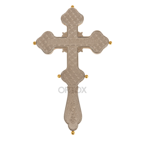 Крест напрестольный, гравировка, камни, 19,5х31 см фото 4