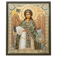 Икона Архангела Гавриила, МДФ, 10х12 см