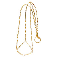 Цепь "якорная" для подвесной лампады или масляной лампы, цвет "под золото", 40 см