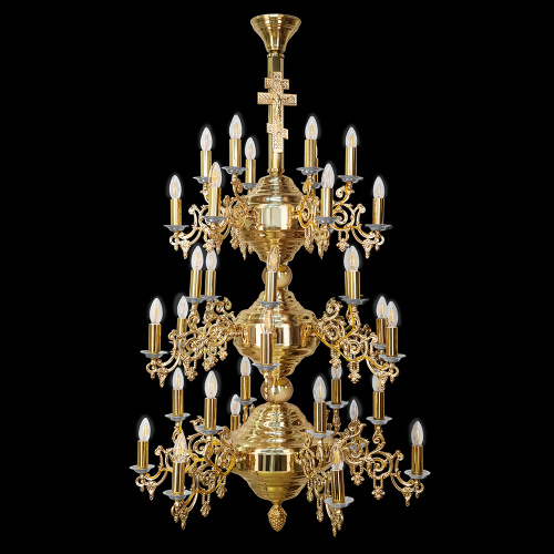 Паникадило "Фаворское" на 36 свечей, диаметр 95 см, высота 150 см