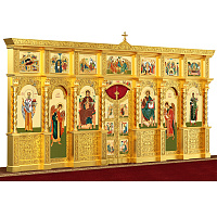 Иконостас "Владимирский" двухъярусный позолоченный, 690х348х40 см №2