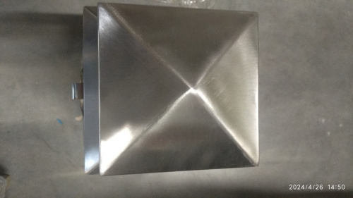 Столбик ограждения металлический, 32х67 см, цвет "под серебро", У-1222 фото 5