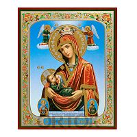 Икона Божией Матери "Млекопитательница", 15х18 см, бумага, УФ-лак №2