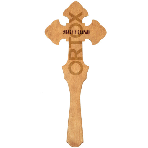 Крест требный криновидный деревянный, 11,5х27,5 см фото 2