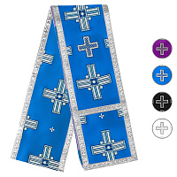 Закладка для Евангелия, шелк "Святительский", с серебром, вышитая, 160х12,5 см