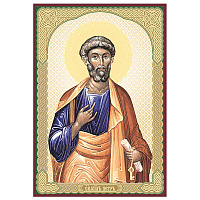 Икона апостола Петра, МДФ, 6х9 см