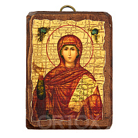 Икона праведной Анны Пророчицы, под старину, 6,5х9 см