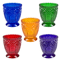 Лампада настольная стеклянная узорная, 7х8 см