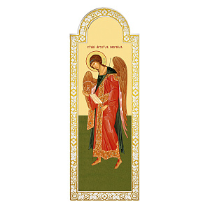 Диаконская дверь для "Суздальского" иконостаса белая с золотом (патина) (Южная (правая), ясень, 70х4,6х198 см)