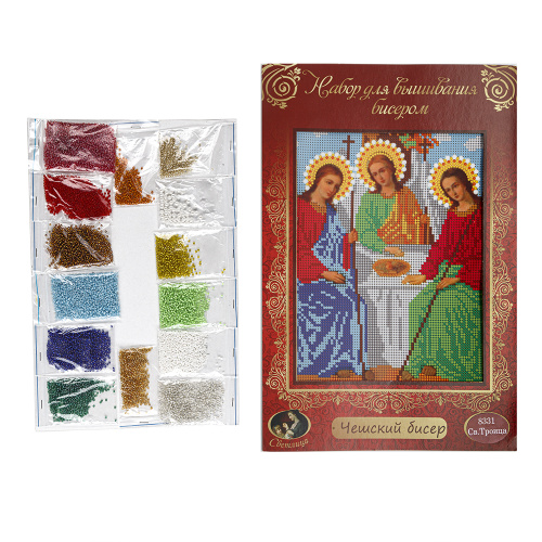 Набор для вышивания бисером "Икона Пресвятой Троицы", 19х24 см фото 2 Набор для вышивания бисером "Икона Пресвятой Троицы", 19х24 см фото 2