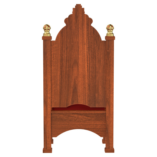 Архиерейский трон "Ярославский", цвет "кипарис" с золотом (поталь), 70х58х161 см фото 4