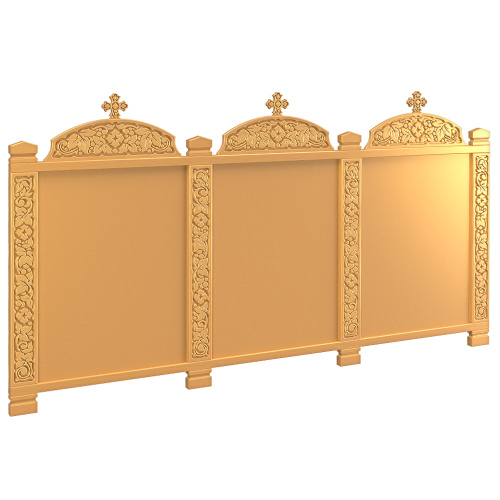 Киот настенный "Суздальский", цвет "золото", три модуля фото 4 Киот настенный "Суздальский", цвет "золото", три модуля фото 4