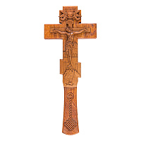 Крест напрестольный деревянный резной, 9,5х23,5 см