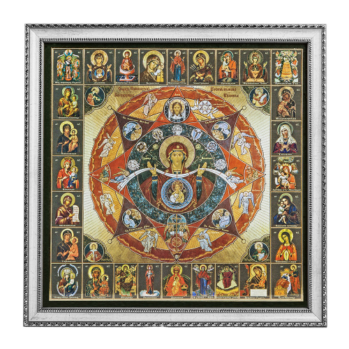 Икона Божией Матери "Неопалимая Купина", 25х25 см, багетная рамка, подарочная упаковка фото 2