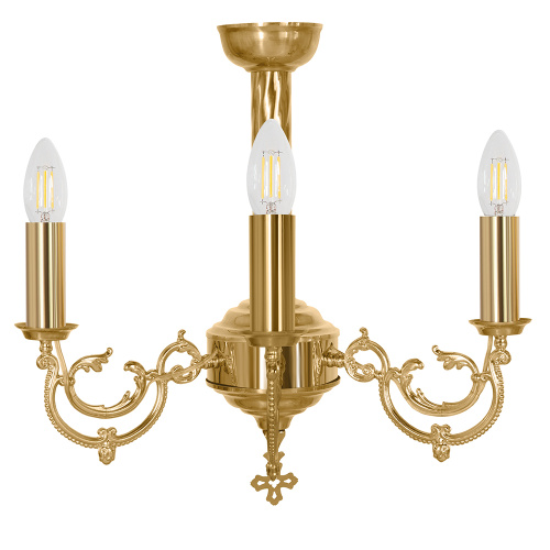 Паникадило малое на 3 свечи, диаметр 50 см, высота 45 см фото 3 Паникадило малое на 3 свечи, диаметр 50 см, высота 45 см фото 3