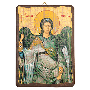 Икона Архангела Михаила, 13х17 см, под старину №1 (под старину)