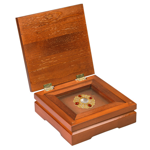 Ковчег для мощей, цвет "кипарис", без резьбы, 18х18х7 см фото 9