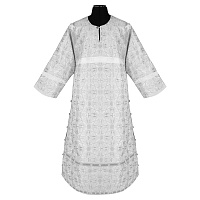 Стихарь алтарника белый без подклада, парча, размер 54-56