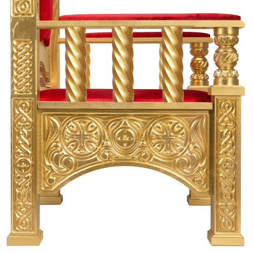 Архиерейский трон "Ярославский", цвет "золото", 78х72х160 см фото 6